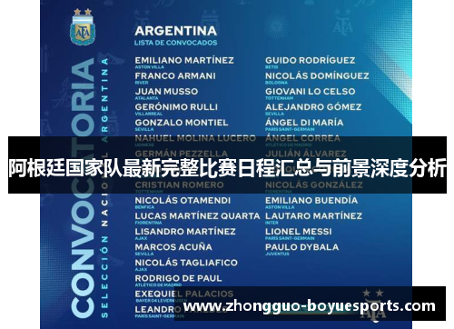 阿根廷国家队最新完整比赛日程汇总与前景深度分析